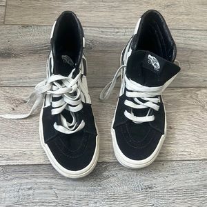 Hi top Vans black/white checkers